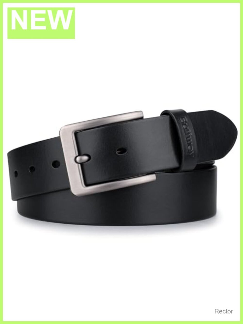 Men's Full Grain Leather Belt 1.5" Solid One-Piece for Jeans Business Casual